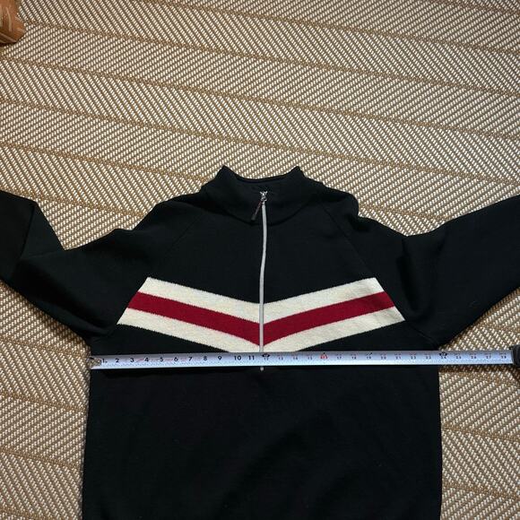Eddie Bauer Merino Wool Striped Quarter Zip XL - Picture 4 of 5